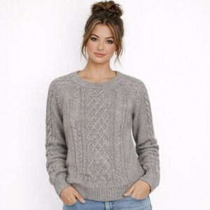 GAP Women's Cable Knit Sweater - Soft Cream